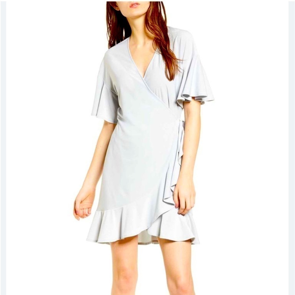 Leith | Flounce Sleeve Wrap Dress